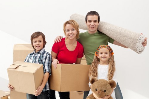 Residential street setting in Hollandpark for local moving services